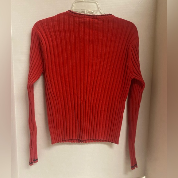 VTG Polo Ralph Lauren Red Ribbed Sweater Size L - Picture 5 of 6